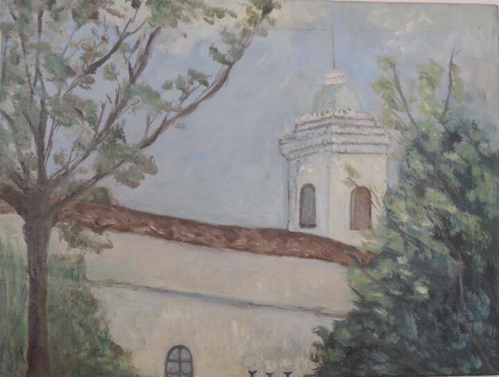 Pittura intitolato "cathedral in Sobral" da Sara Costa, Opera d'arte originale, Olio