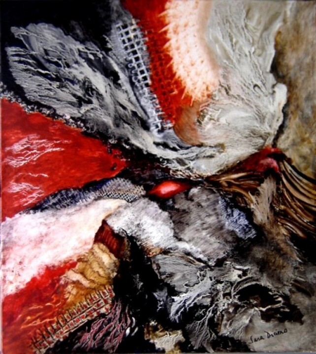 Pintura titulada "Pasión volcánica" por Sara Diciero, Obra de arte original, Oleo