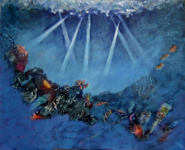 Painting titled "Miradas penetrantes" by Sara Diciero, Original Artwork