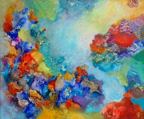 Pintura titulada "La música colorea m…" por Sara Diciero, Obra de arte original, Oleo