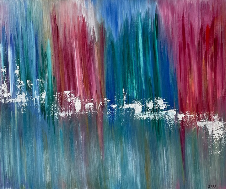 Картина под названием "Rêve" - Sara Kouyoumdjian, Подлинное произведение искусства, Акрил Установлен на Деревянная рама для…