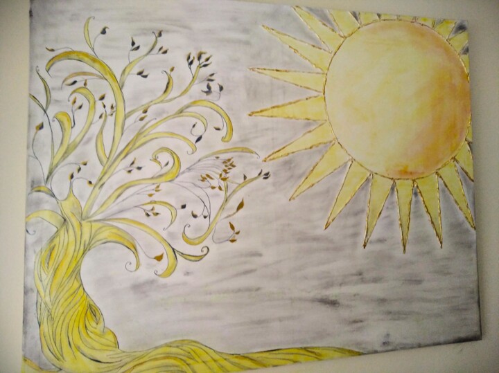Pintura intitulada "Tree of life" por Sara Marcus, Obras de arte originais, Acrílico