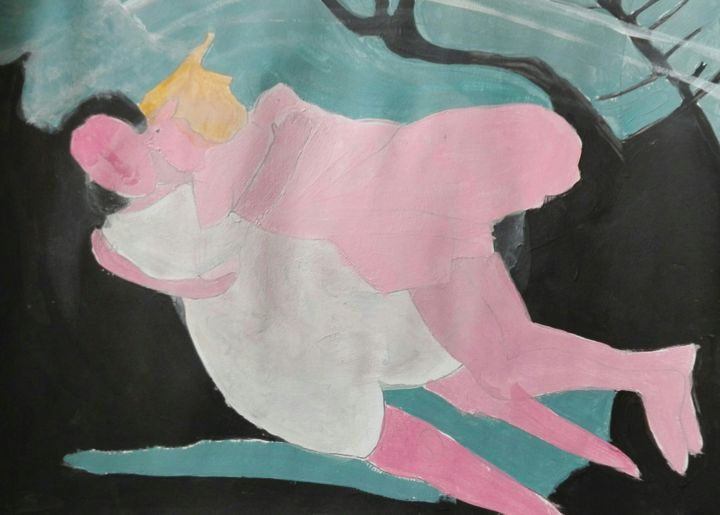 Peinture intitulée "Les baigneuses" par Solaido, Œuvre d'art originale, Acrylique