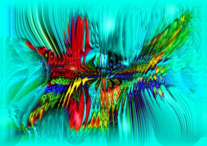 Arte digital titulada "Mariposeando" por Sara Diciero, Obra de arte original, Pintura Digital