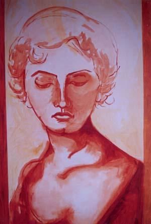 Pintura intitulada "rosto" por Sara Rodrigues, Obras de arte originais,
