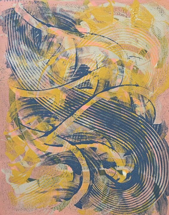 Incisioni, stampe intitolato "Quiet Storm" da Sarah Ahearn, Opera d'arte originale, Monotipo
