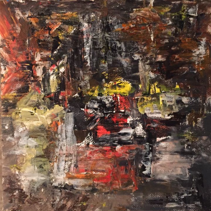 Painting titled "The Devil Inside" by Sarah Almoghazy, Original Art, Acrylic