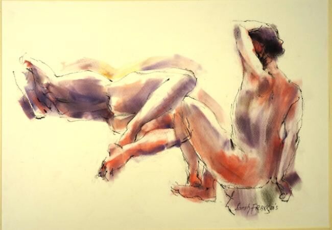 Drawing titled "Dessin 920" by Sarah François, Original Artwork, Pastel