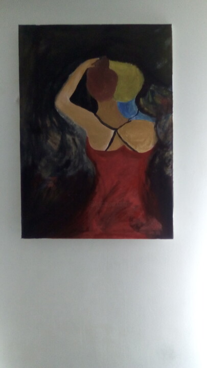 Painting titled "Double vie" by Sarah Khadir, Original Artwork