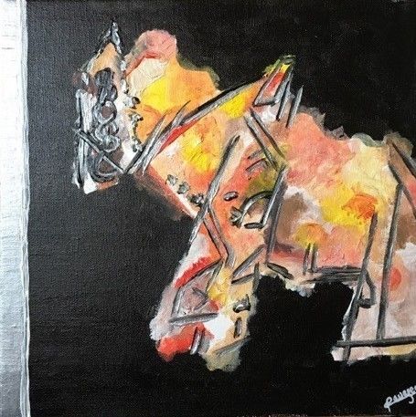 Peinture intitulée "Au crépuscule" par Sarah Pavageau, Œuvre d'art originale, Acrylique
