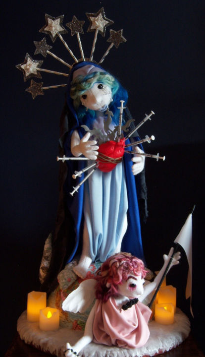 Sculpture intitulée "Our Lady" par Sarah Rieser, Œuvre d'art originale, Plâtre