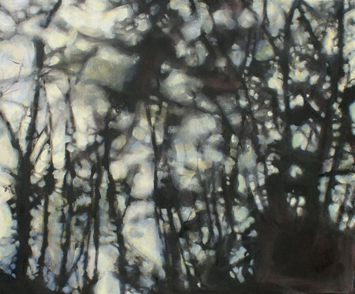 Painting titled "The Wild Wood" by Sarah Beth Goncarova, Original Artwork, Oil