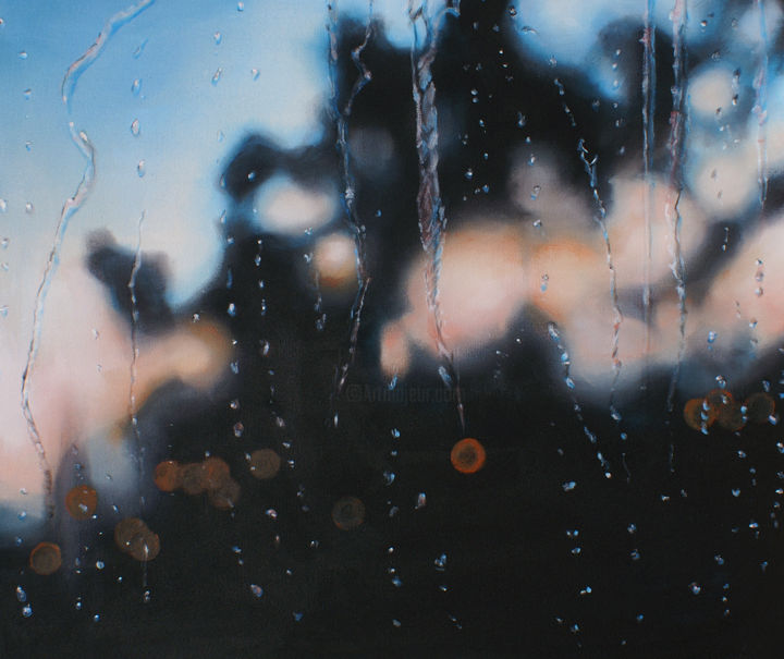 Painting titled "Rainy Season no 12" by Sarah Beth Goncarova, Original Artwork, Acrylic