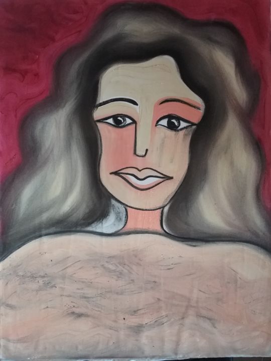 Peinture intitulée "Malade" par Sarah, Œuvre d'art originale