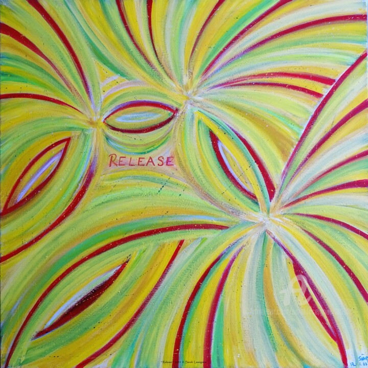 Painting titled "Release" by Sarah Leseigneur, Original Artwork, Acrylic Mounted on Wood Stretcher frame
