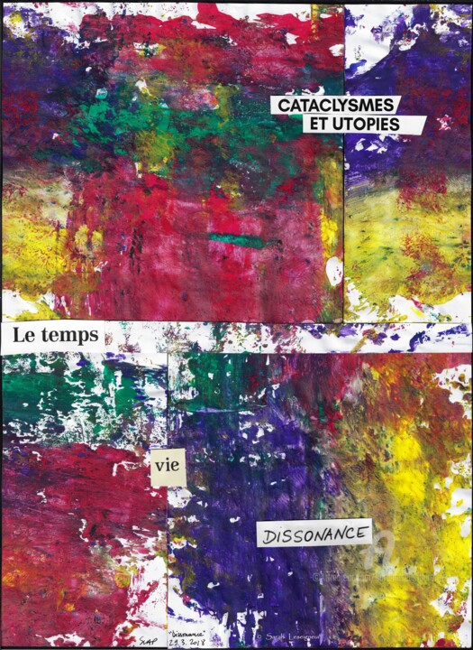 Peinture intitulée "2017- Dissonance" par Sarah Leseigneur, Œuvre d'art originale, Gouache