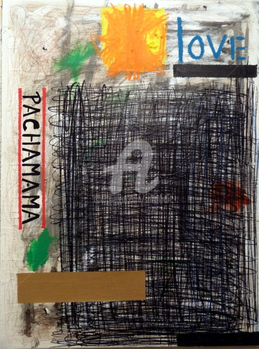 Pintura titulada "PACHAMAMA....." por Sarah Paolantonacci (Sarahoui), Obra de arte original, Acrílico