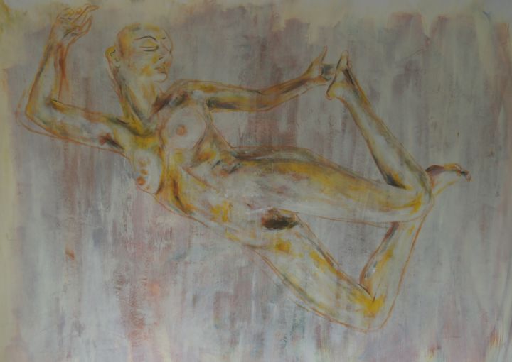 Pittura intitolato "Nudo bianco" da Beben, Opera d'arte originale, Acrilico