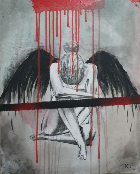 Peinture intitulée "emotions" par Sara Mekhfi, Œuvre d'art originale, Acrylique