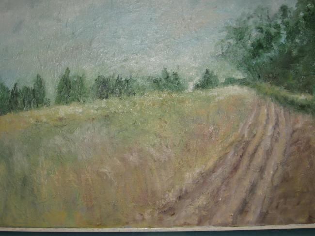 Картина под названием "wheat  field" - Sarah Rozen, Подлинное произведение искусства