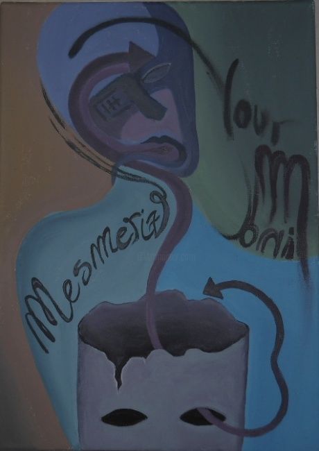 Painting titled "psychoreality" by Sara Silberstein, Original Artwork