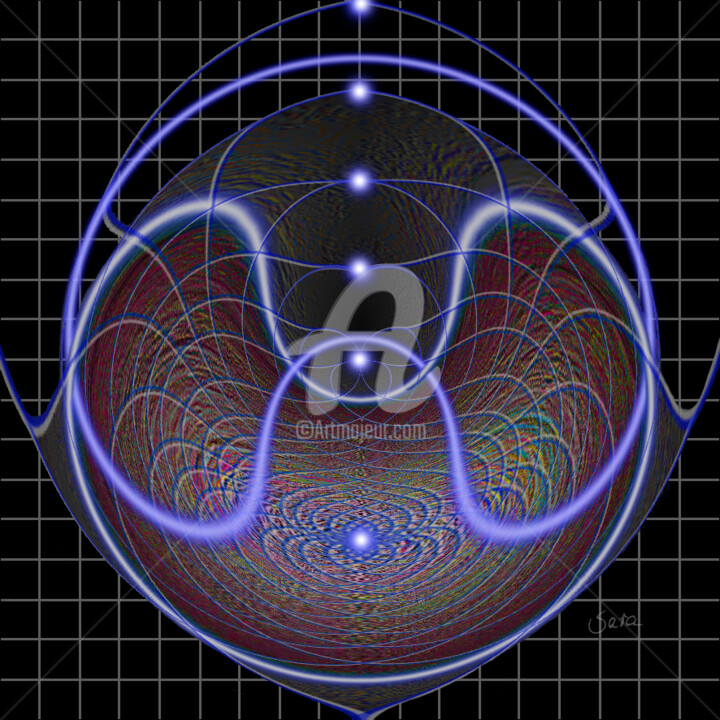 Digitale Kunst getiteld "Mandala - Concentra…" door Sarawonder Artist, Origineel Kunstwerk, Digitaal Schilderwerk