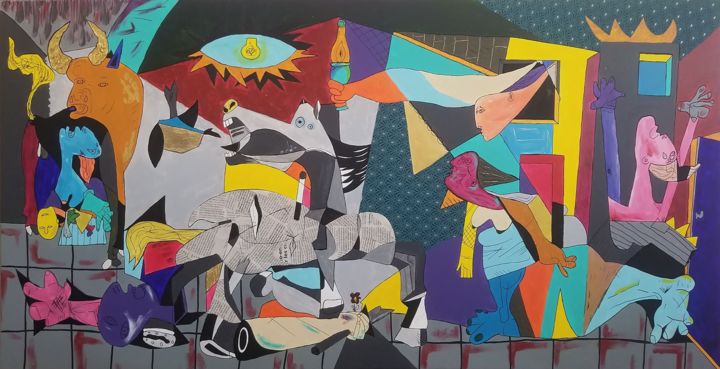 "Guernica de colores" başlıklı Tablo Sarah Cimperman tarafından, Orijinal sanat, Akrilik