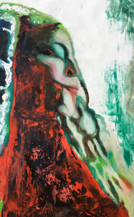 Pittura intitolato "The Empress" da Sarita Nanni, Opera d'arte originale, Olio
