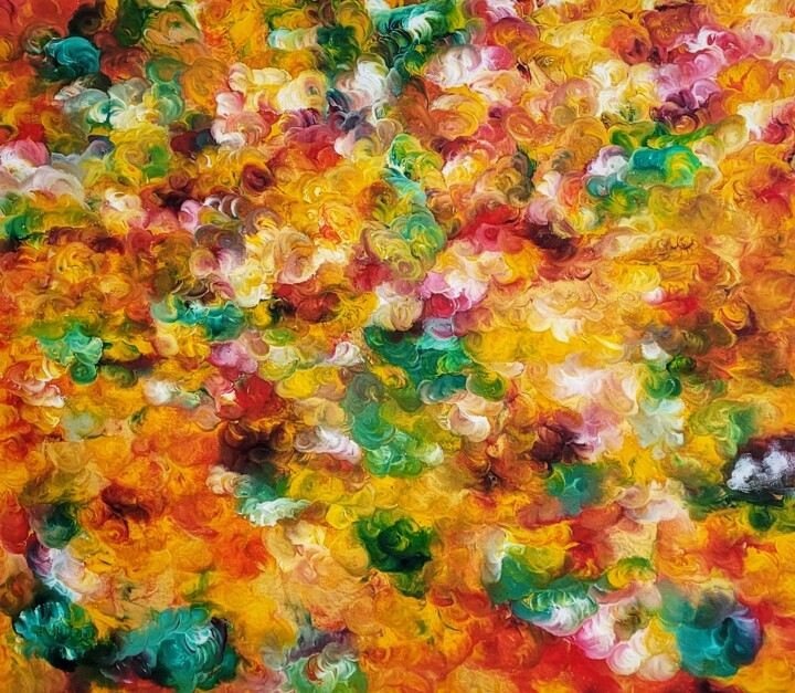 Malerei mit dem Titel "Beads" von Raimundas Sarka, Original-Kunstwerk, Öl