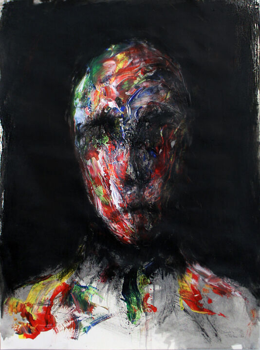 Картина под названием "Doomed polychrome 1" - Sarkis Sislian, Подлинное произведение искусства, Акрил