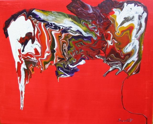 Peinture intitulée "chaleureux" par Nathalie Scarnato, Œuvre d'art originale,