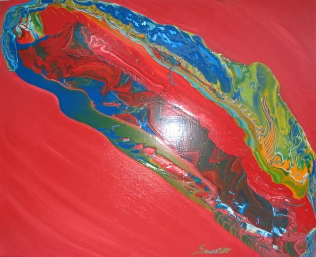 Peinture intitulée "eclosion" par Nathalie Scarnato, Œuvre d'art originale,