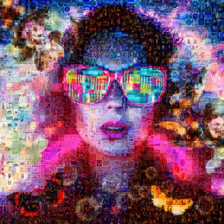 Photography titled "Mosaic Girl 017" by Saro, Original Artwork, Digital Photography