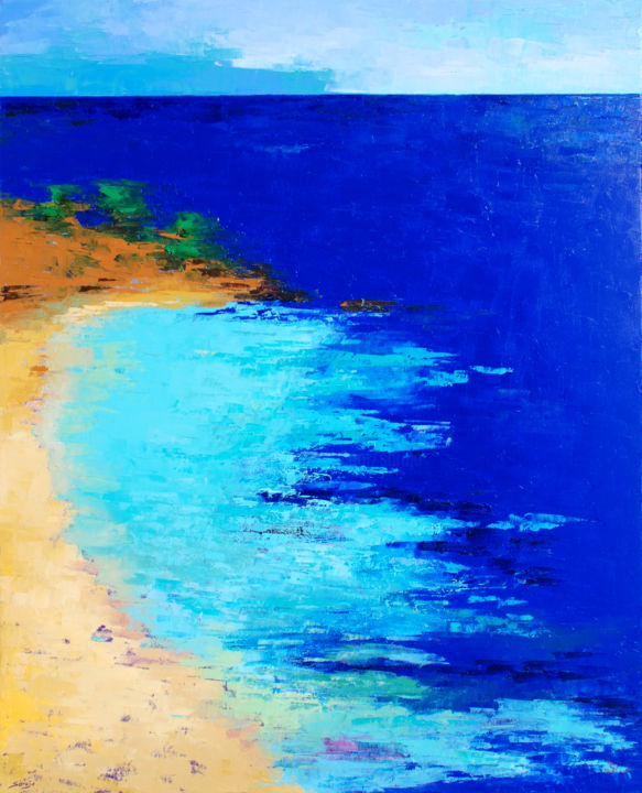 제목이 "Seascape Blue (ref#…"인 미술작품 Saroja로, 원작, 기름