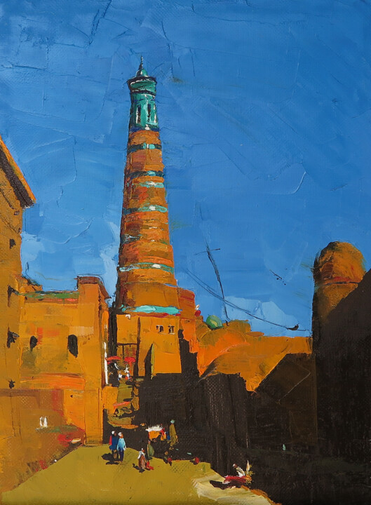 Painting titled "Bukhara" by Sarvar Sulayman, Original Artwork, Oil