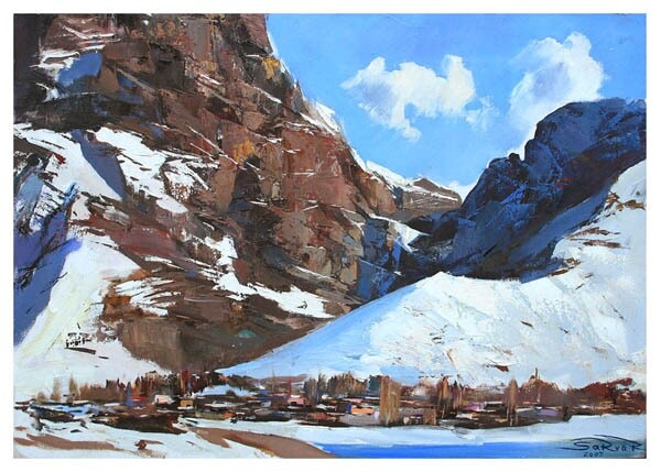 Painting titled "January" by Sarvar Sulayman, Original Artwork