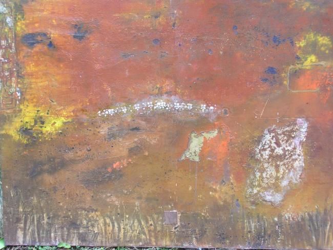 Peinture intitulée "terrenus" par Sylvie Lenfant, Œuvre d'art originale