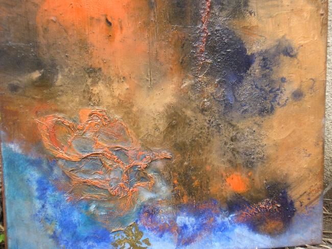 Peinture intitulée "eques" par Sylvie Lenfant, Œuvre d'art originale, Huile