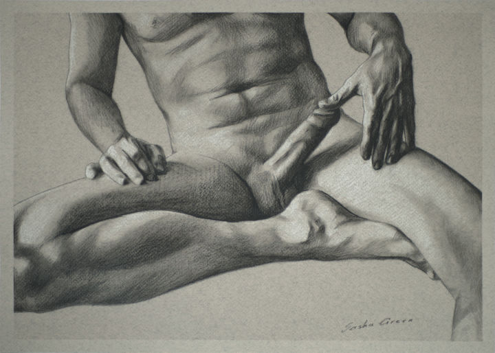 Drawing titled "Intimate sketches #3" by Sasha Green, Original Artwork, Graphite