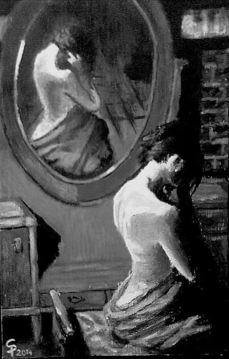 Painting titled "mirror.jpg" by Sasha Petrinjac, Original Artwork