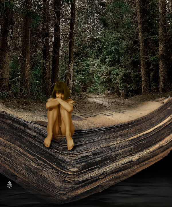 Fotografie mit dem Titel "ДЕБРИ" von Alexander Zavialov, Original-Kunstwerk, Manipulierte Fotografie Auf Keilrahmen aus Holz…