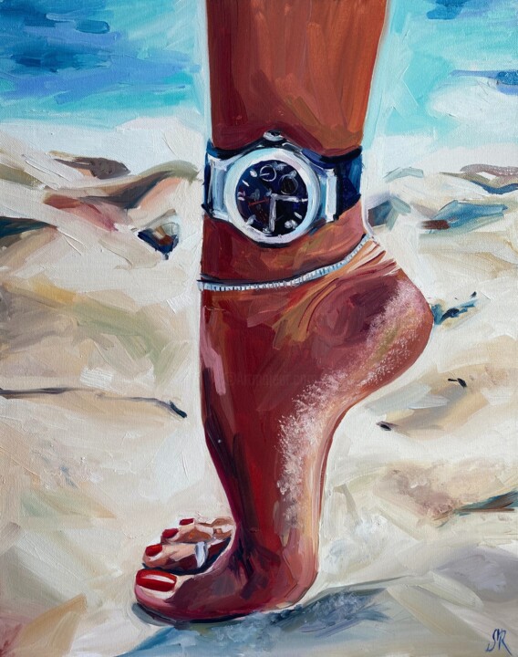 Painting titled "WATCHES - oil paint…" by Sasha Robinson, Original Artwork, Oil