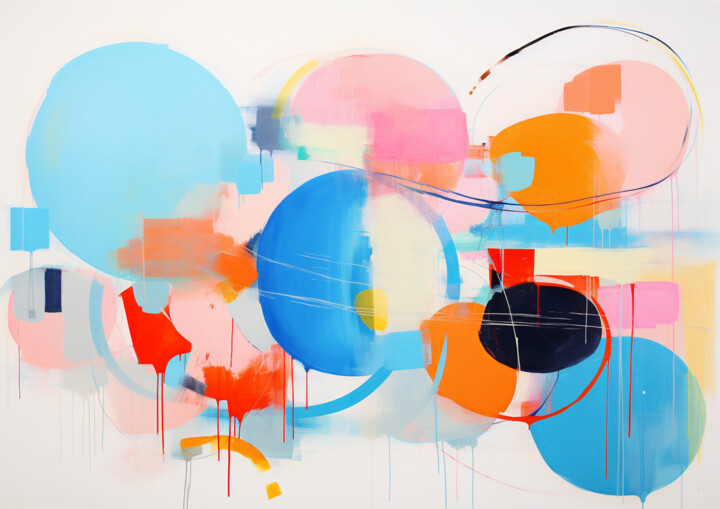 Arts numériques intitulée "Emotional Abstract…" par Sasha Robinson, Œuvre d'art originale, Acrylique