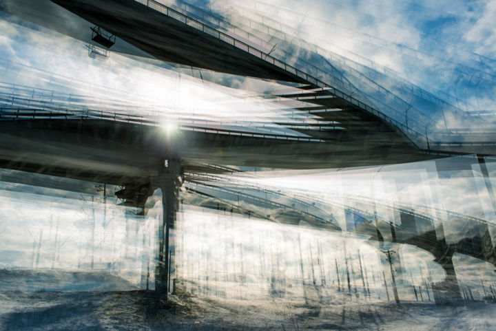 Photography titled "Bridge 3310" by Sasha Rzhondkovsky, Original Artwork, Manipulated Photography