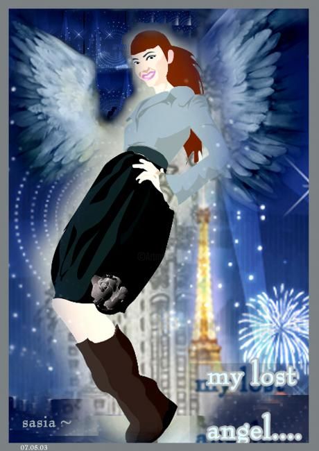 图画 标题为“my lost angel” 由Sasia 其咻咻, 原创艺术品,
