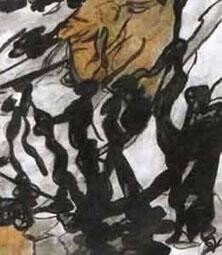 Pittura intitolato "Fête tribale" da Saskia V, Opera d'arte originale, Olio