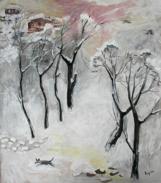 "Winter in Armenia" başlıklı Tablo Satenik Hovhannisyan tarafından, Orijinal sanat, Akrilik