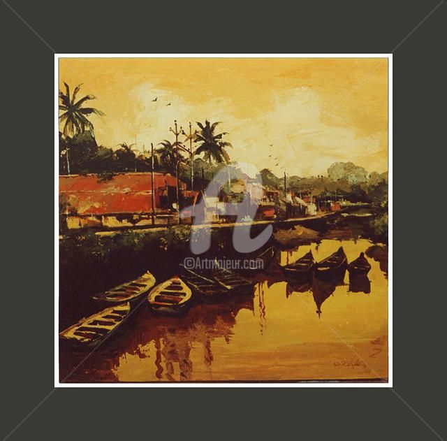 Malarstwo zatytułowany „Kerala” autorstwa Satheesh, Oryginalna praca