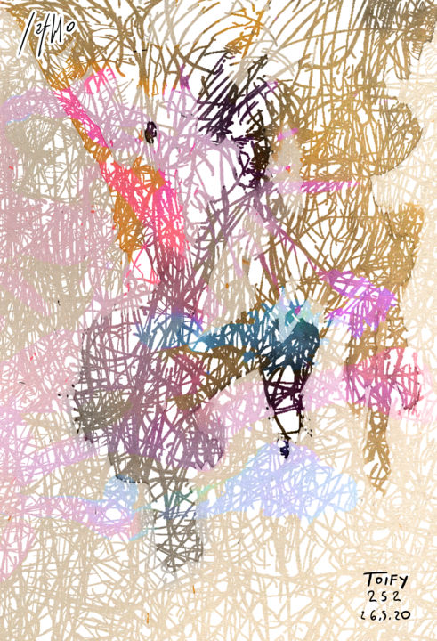 Peinture intitulée "TOIFY 252" par Satho, Œuvre d'art originale, Peinture numérique
