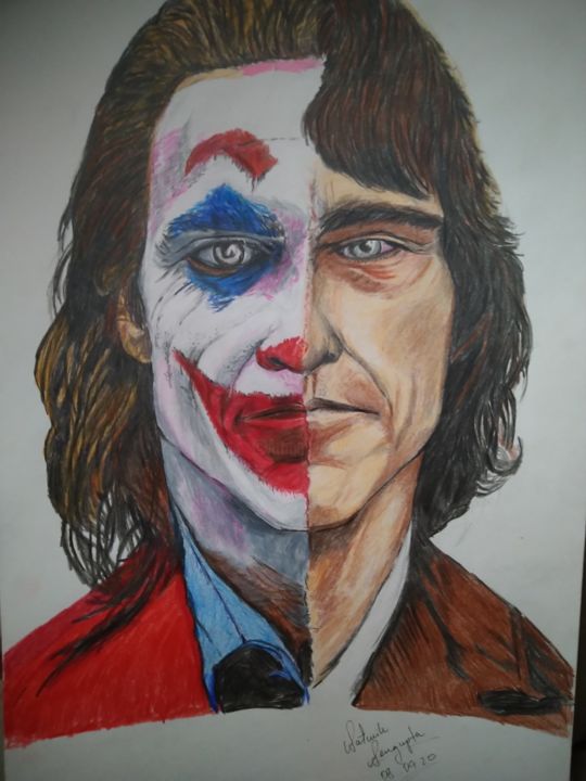 Drawing titled "Joker" by Satwik Sengupta, Original Artwork, Pencil